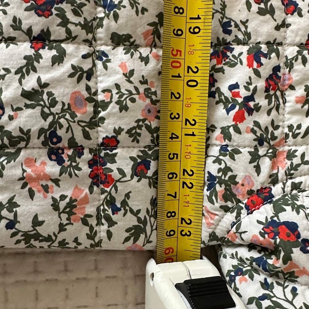 Clare V Blue and White Striped  Floral Reversible Casual Jacket - Picture 6 of 10